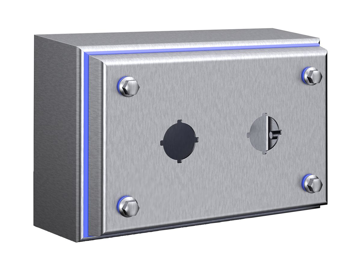 Aufbaugehäuse Rittal HD 1682.600 2×Ausschnitt 22.5mmØ 100×160×90mm Ed-St