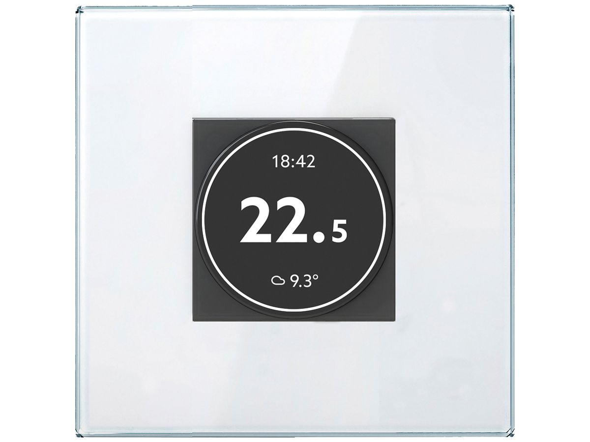 UP-Raumthermostat FINDER 4box SWIPE 5A/230VAC 7…33°C 485×23×434mm weiss