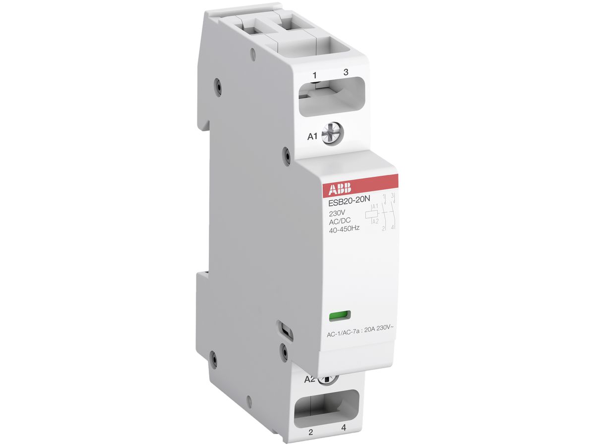 REG-Schütz ABB ESB20, 1S/1Ö 20A AC-1, 230VAC/DC