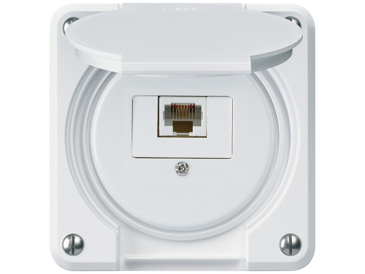 UP-Anschlussdose robusto IP55 weiss 1×RJ45/u für Kombination