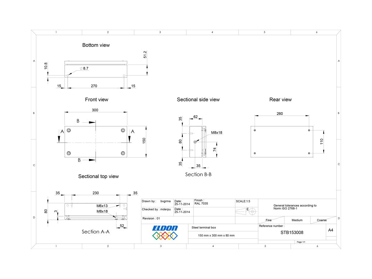 Klemmenkasten nVent HOFFMAN STB 300×150×80mm IP66 grau