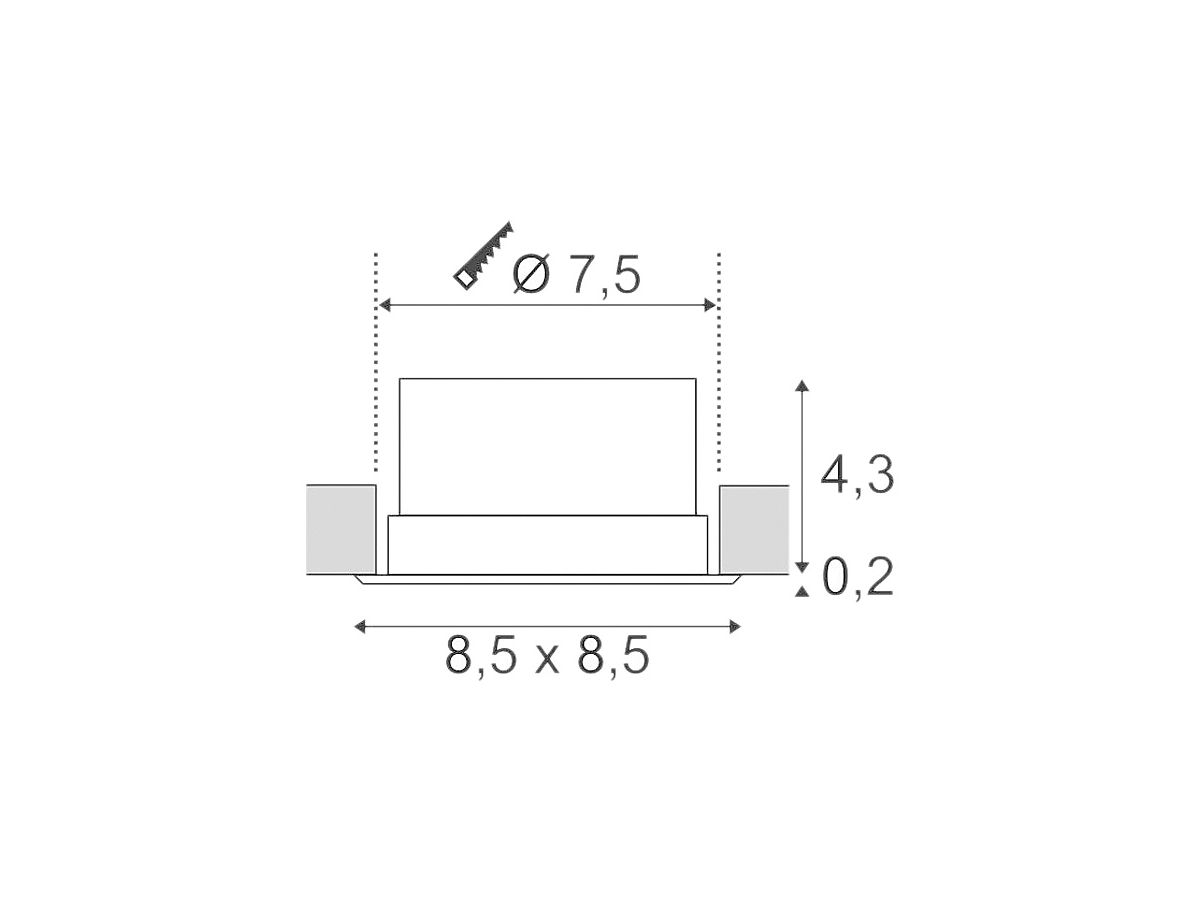 EB-LED-Deckenleuchte SLV VERLUX, 10W 880lm 3000K IP20 mattweiss