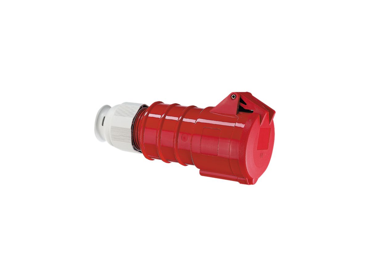 Kupplung CEE Bals 4P 16A 400V 6h rot IP44 vernickelt QC.TE-Plus