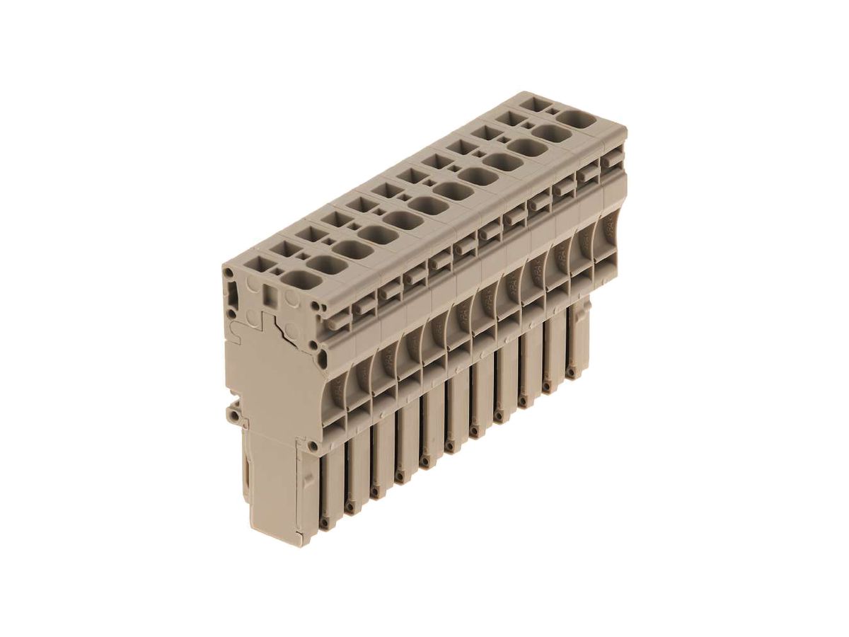 Stecker Weidmüller ZP 4/1AN/12 Zugfeder 4mm² 12L beige