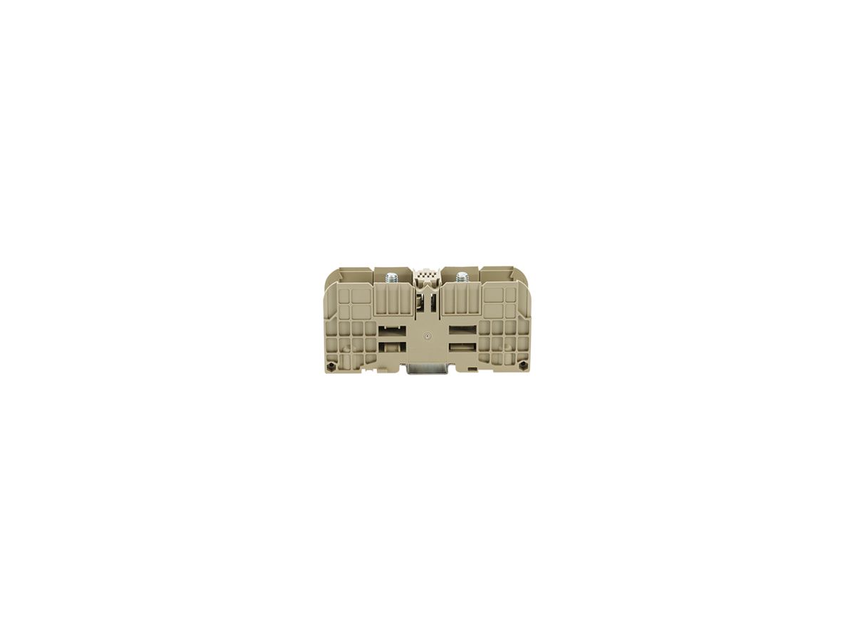 Durchgangs-Reihenklemme WAGO 2.5…70mm² 192A 1000V Bolzenanschluss 2×1 TH35 beige