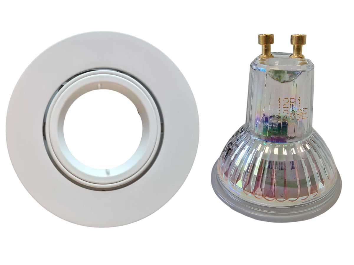ELGH Einbauspotset mattweiss GU10 - Ø105mm LochØ80mm,4,5W 3000K,400lm, dimm.