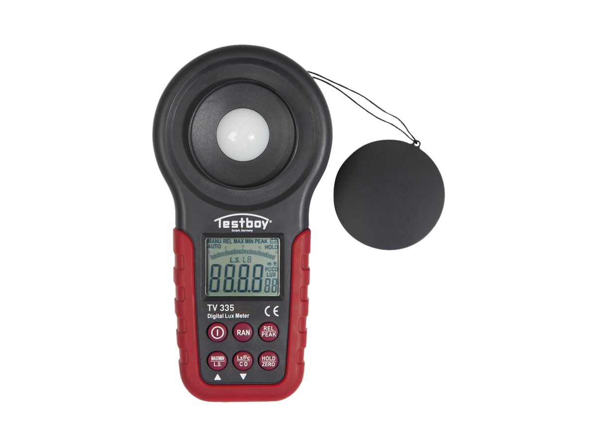 LED-Luxmeter digital Testboy TV335 20…400000lx, 20…40000fc, 89×190×42.5mm