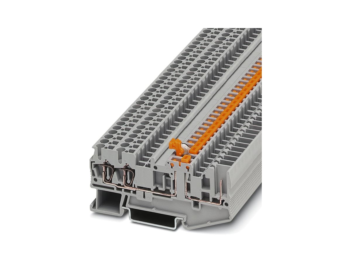 Messertrennklemme TWIN 0.08…4mm² grau steckbar