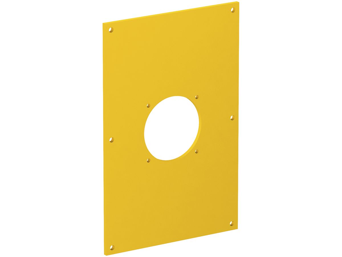 Abdeckplatte Bettermann für 1×Steckdose 38×38mm, 160×105×3mm, PVC, gelb