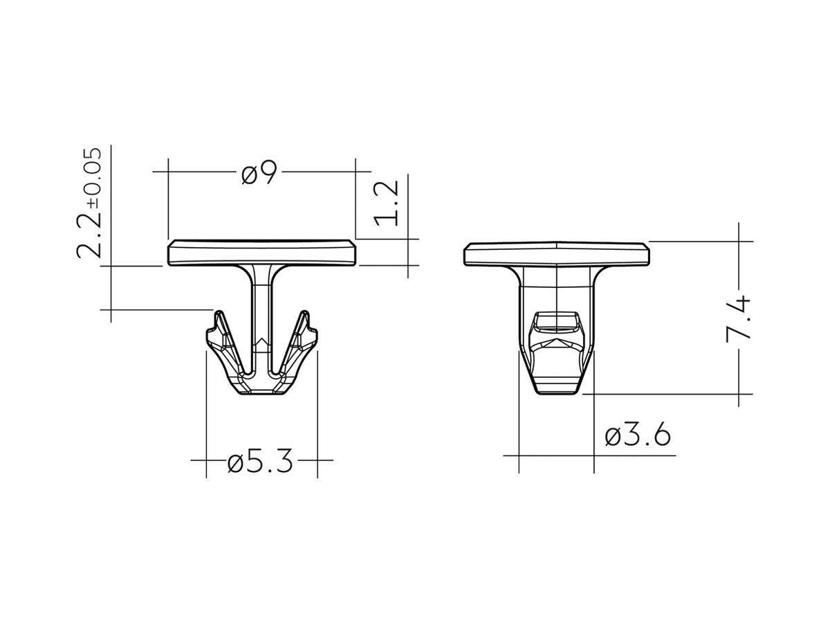 Montage Clip Tridonic, für LED-Module mit 4.3mm Lochdruchmesser