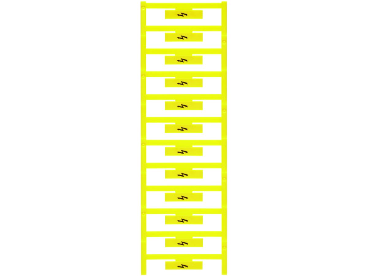 Klemmenmarkierer Weidmüller MultiCard WAD 8 33.3×8mm Symbol: Blitz PA66 gelb