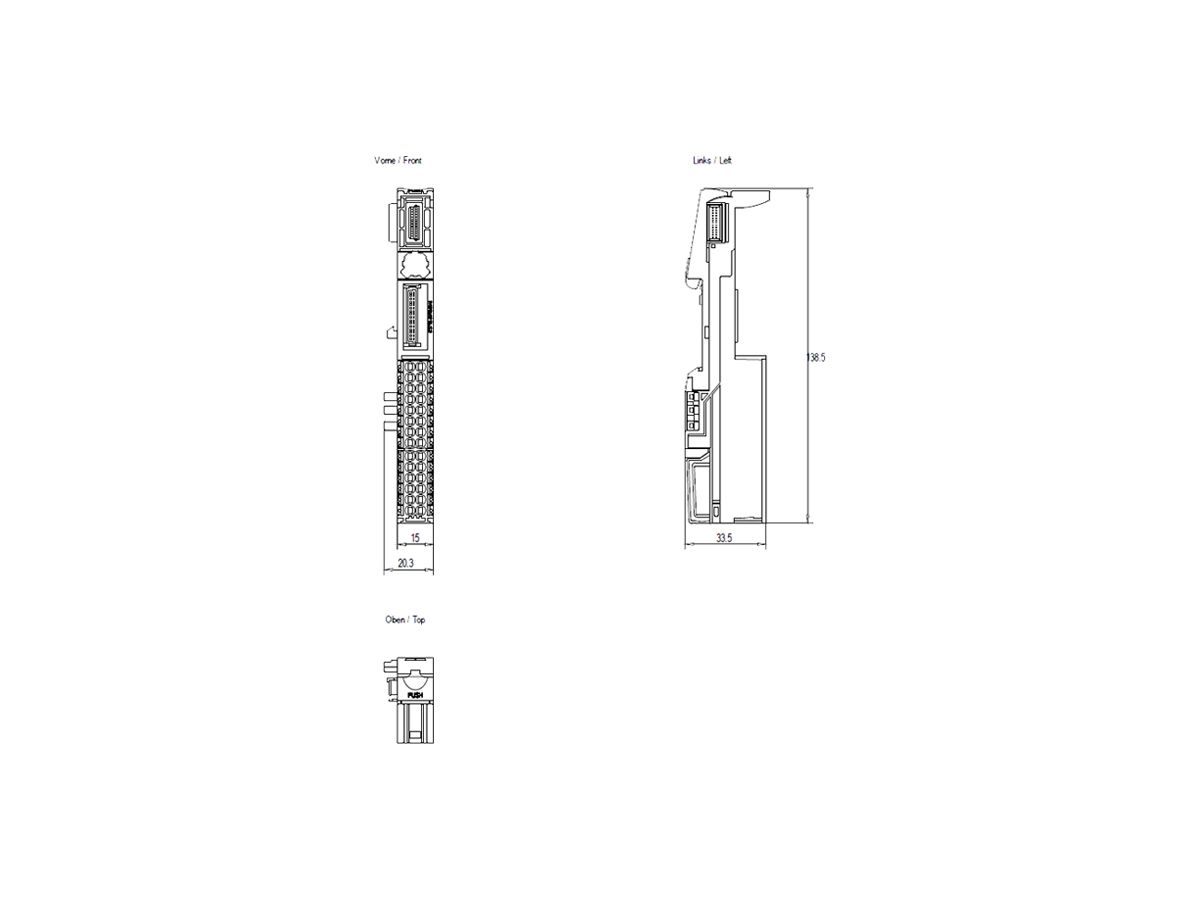 SPS-Basiseinheit Siemens SIMATIC ET200SP A0 BU15-P16+A10+2D, Push-In, 10 Stk