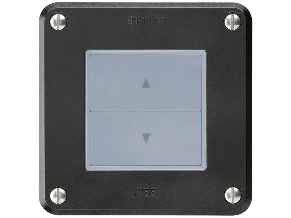 UP-Storentaster robusto IP55 schwarz mit 2 Funktionstasten