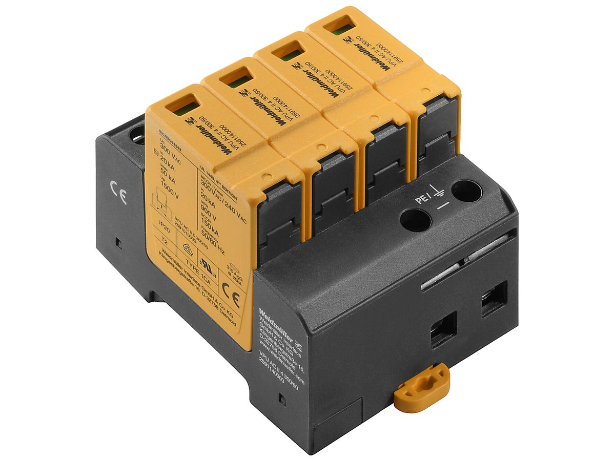 Überspannungsableiter WM VPU AC II F 4 300/40 4P 230V 35mm² 4TE