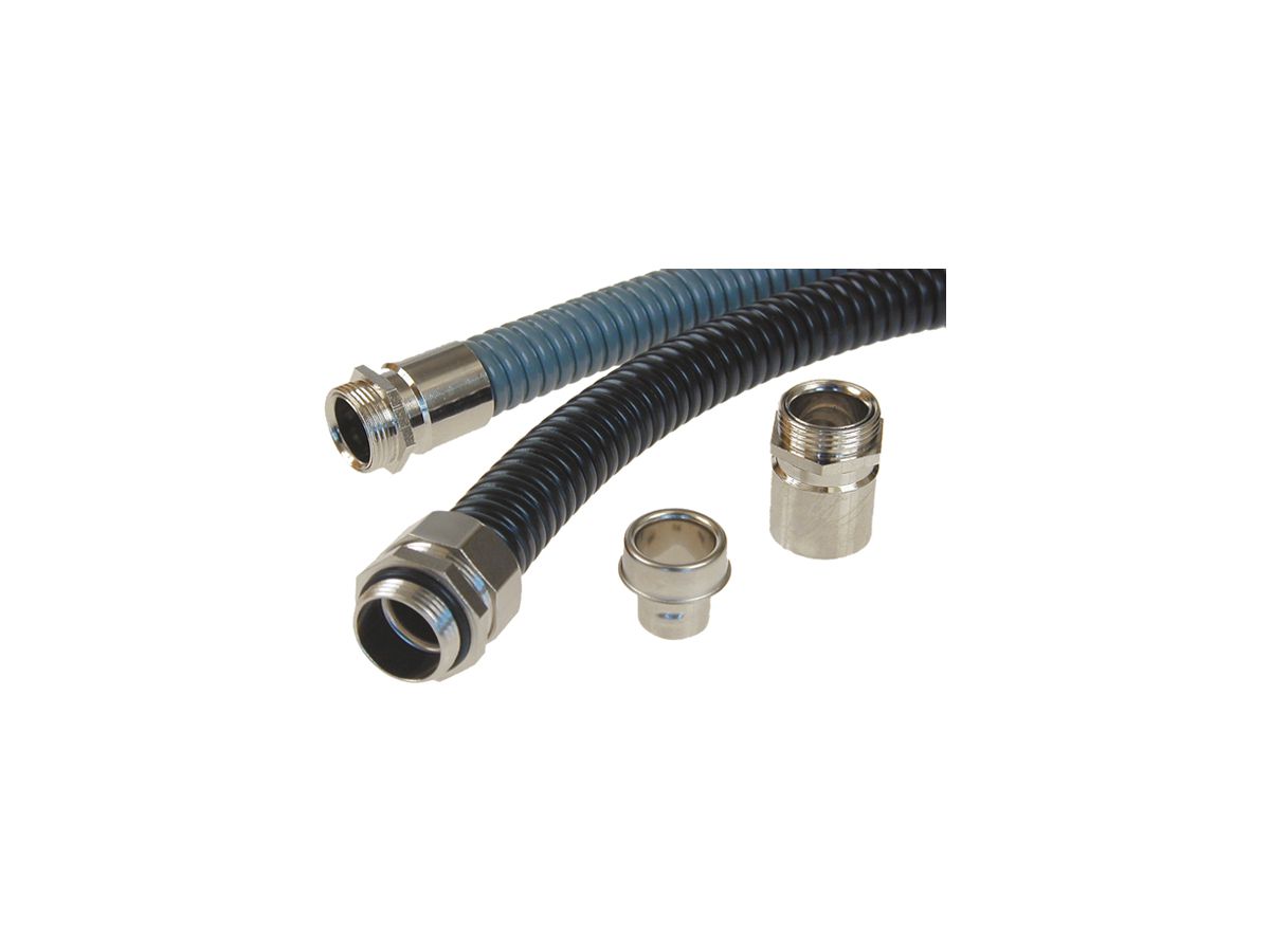 Metallschlauch Plica Ferroplast NW/DN 7 Ø7/10mm 25m Stahl/PVC grau