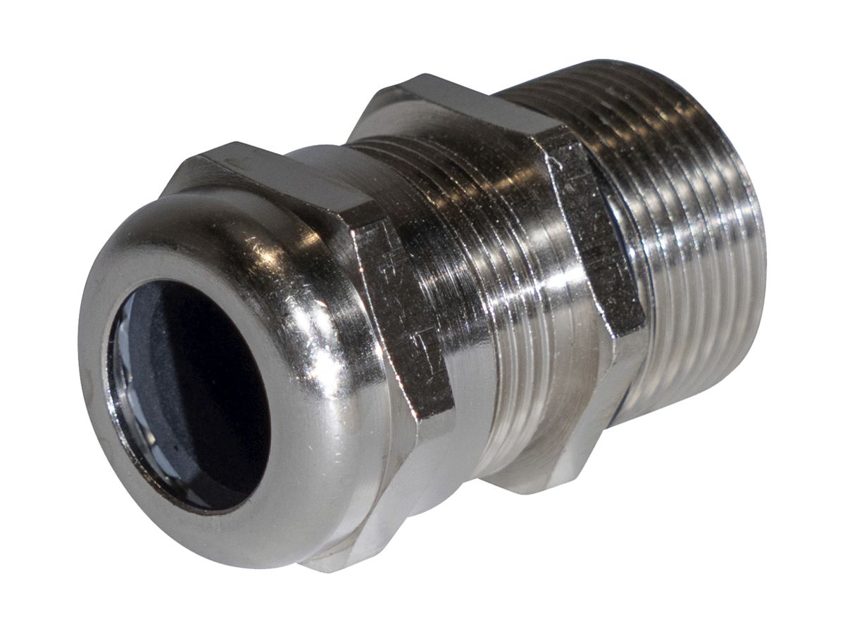 Kabelverschraubung PLICA-TEC, M20 für Kabel Ø7…13mm 15mm Messing vernickelt IP68