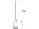 Pendelleuchte SLV FENDA E27 60W mit Kabel 1.5m IP20 chrom