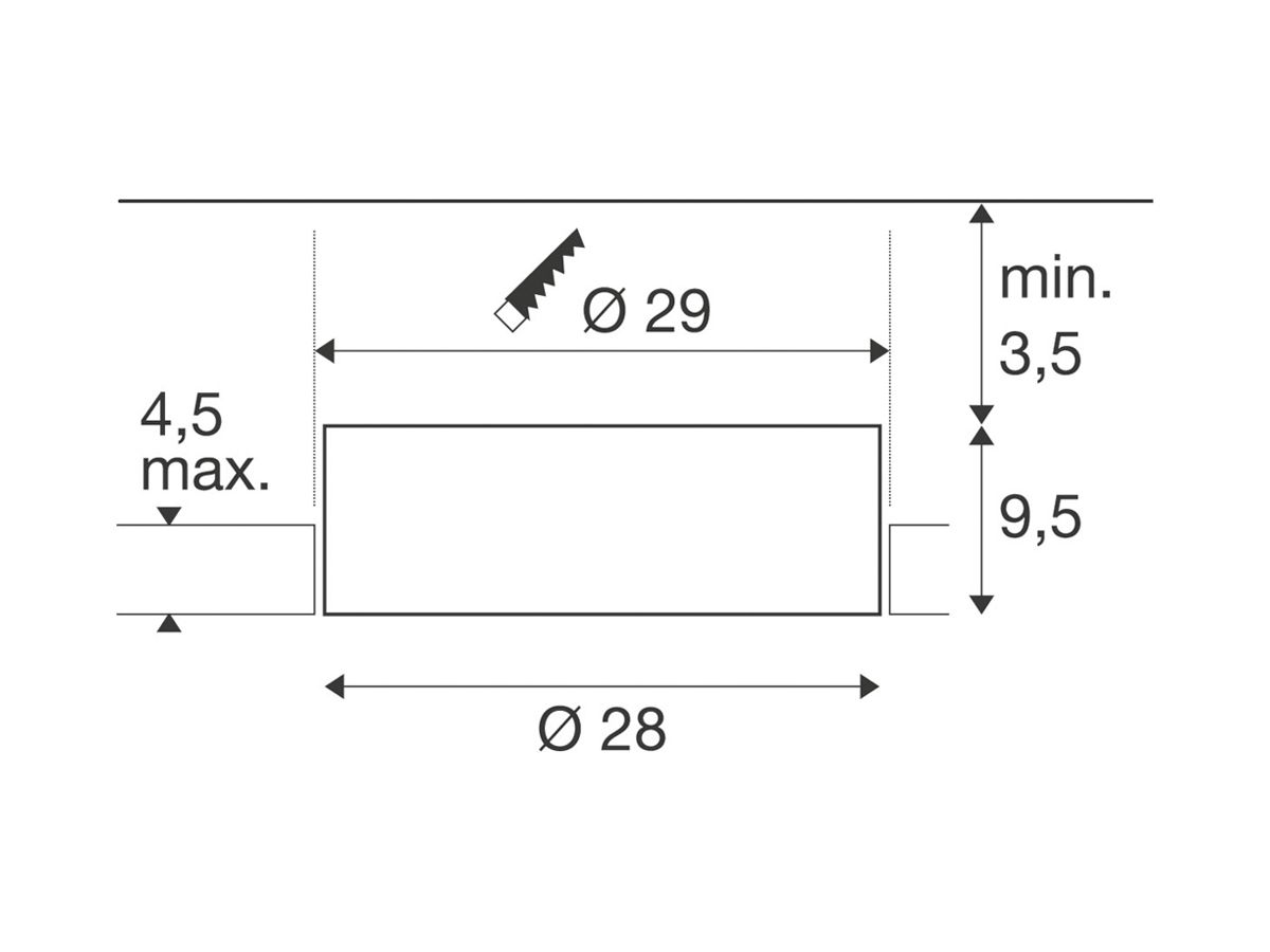 EB-LED-Deckenleuchte SLV MEDO 30 8W 1150lm 930/940K 70° Ø280mm weiss