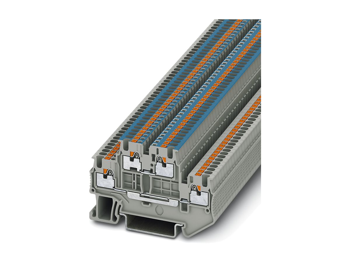 Doppelstockklemme 0.14…1.5mm² grau Push-in-Anschluss PTTB 1.5/S-L/N