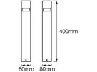 LED-Wegeleuchte LDV ENDURA STYLE CRYSTAL 4.5W 400lm 830 400mm Edelstahl
