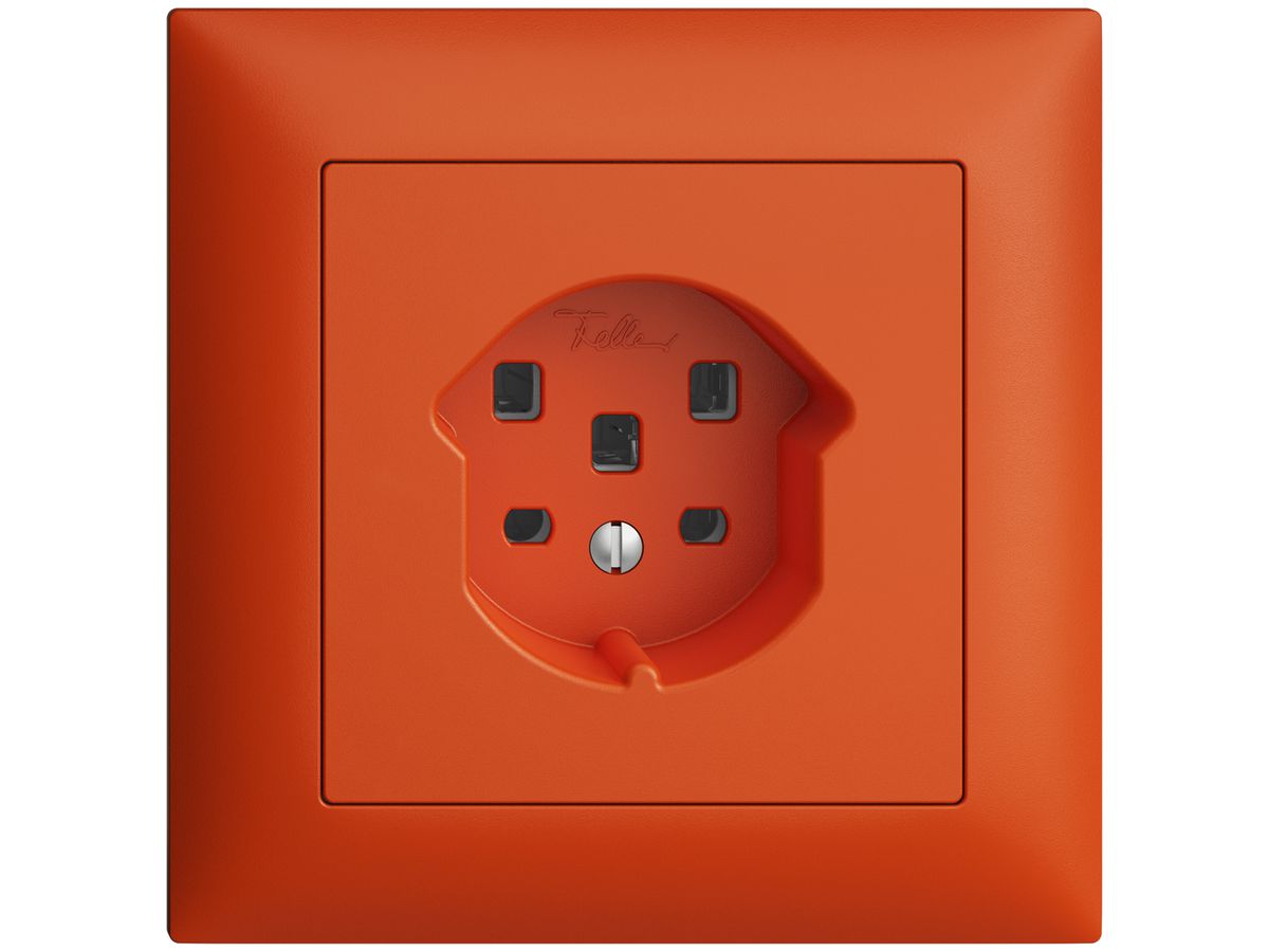 UP-Steckdose EDIZIOdue T25 16A orange, mit Steckklemmen