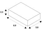 Zugentlastung SLV Klemme 3-polig 89×58×23mm Kunststoff weiss