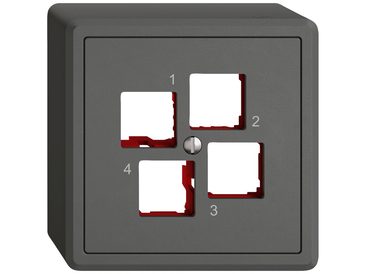AP-Montageset EDIZIO.liv EASYNET S-One SNAPFIX® gerade 4×RJ45 dgu