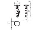 Steckdübel Bettermann mit Kopf 6×30mm grau