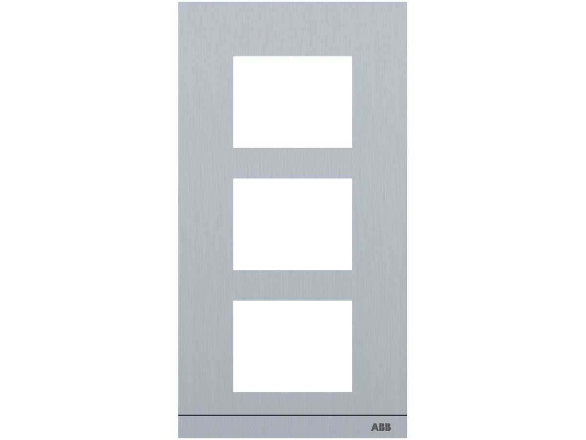 Abdeckrahmen Audio ABB-Welcome, für 1/3 (3 Module), Al gebürstet