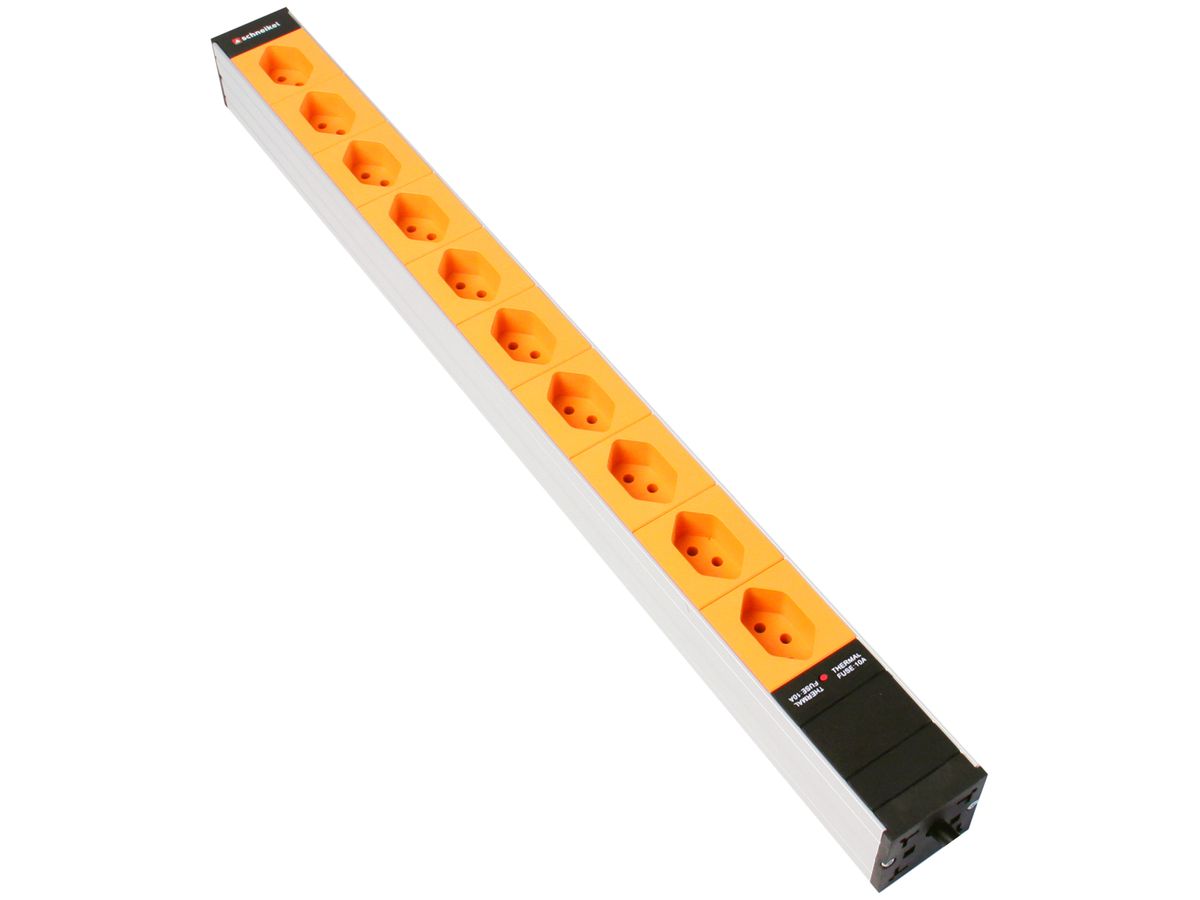 Steckdosenleiste 10×T13 Td3×1mm² 3m orange