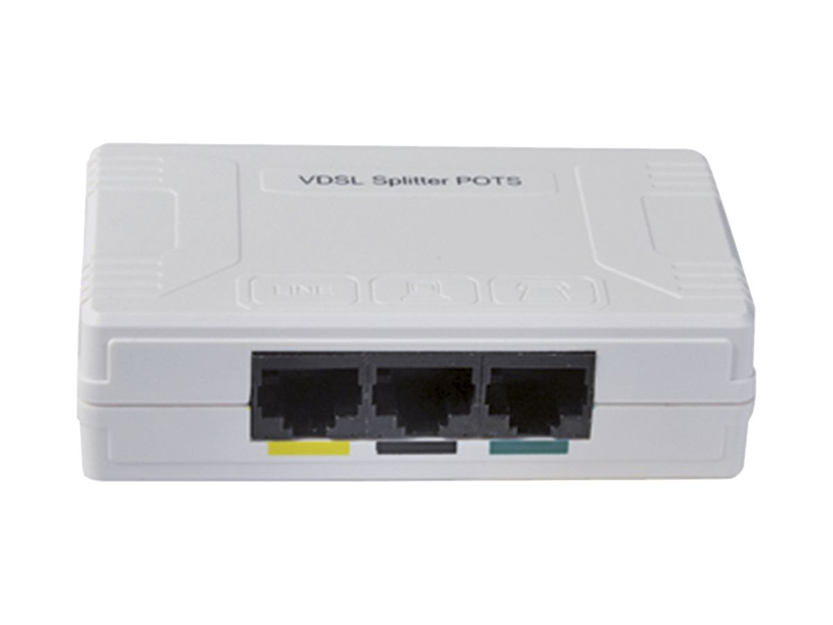 VDSL2-Splitter POTS Hager HMS für ADSL und VDSL über Analog-Telefonie weiss