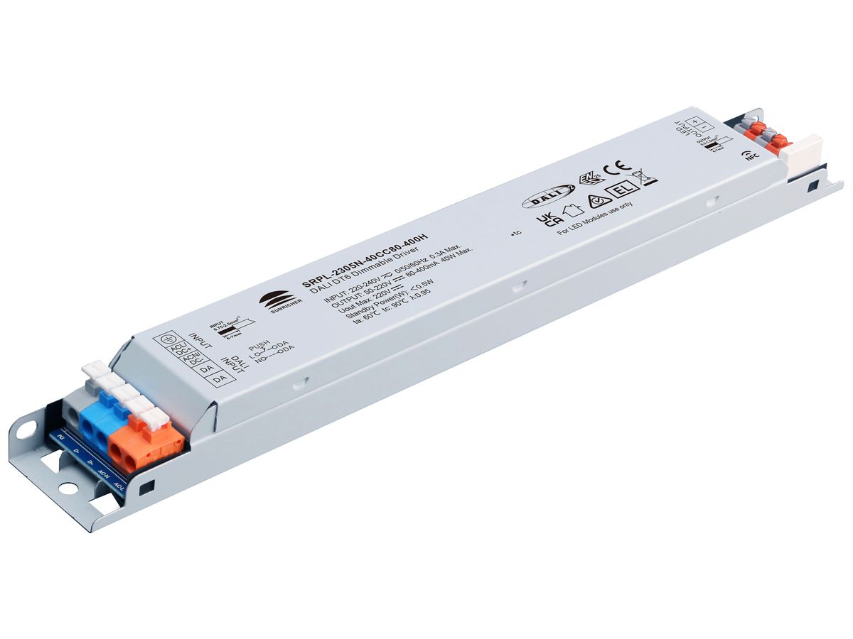 LED-Betriebsgerät SUNRICHER SRPL-2305N-40CC80-400H 4…40W 50…220V 80…400mA DALI