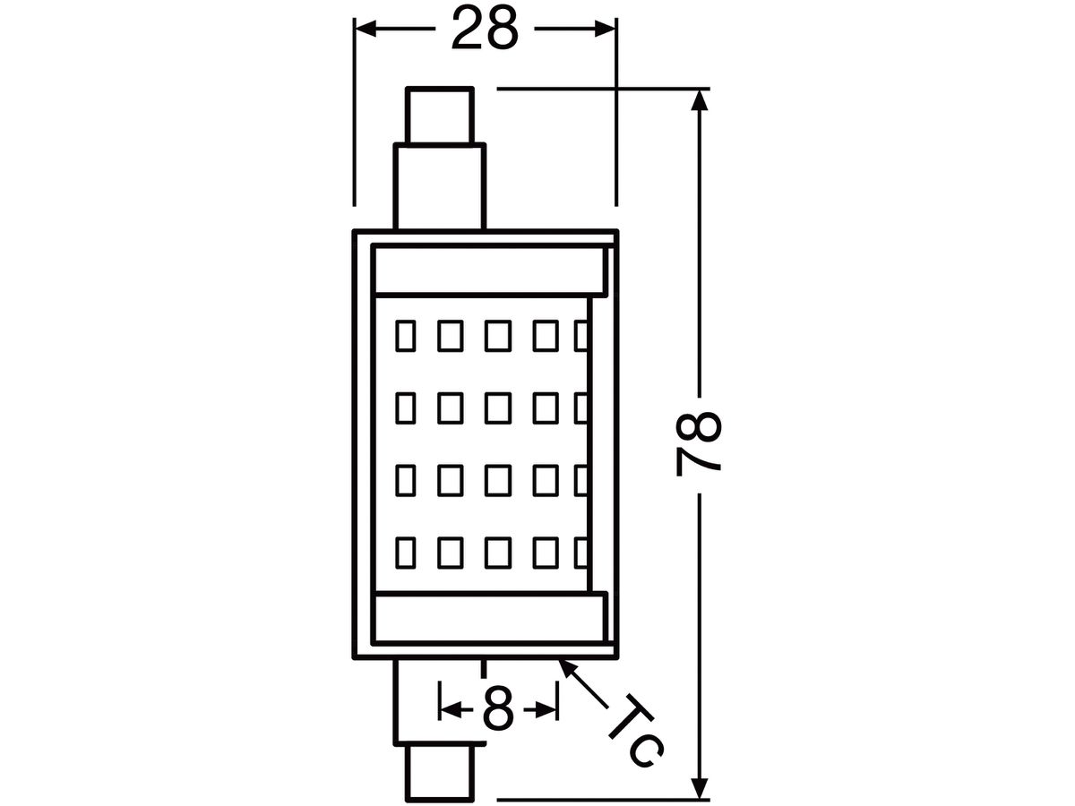 LED-Lampe PARATHOM LINE 75 DIM R7s 9.5W 827 1055lm 300° 78mm