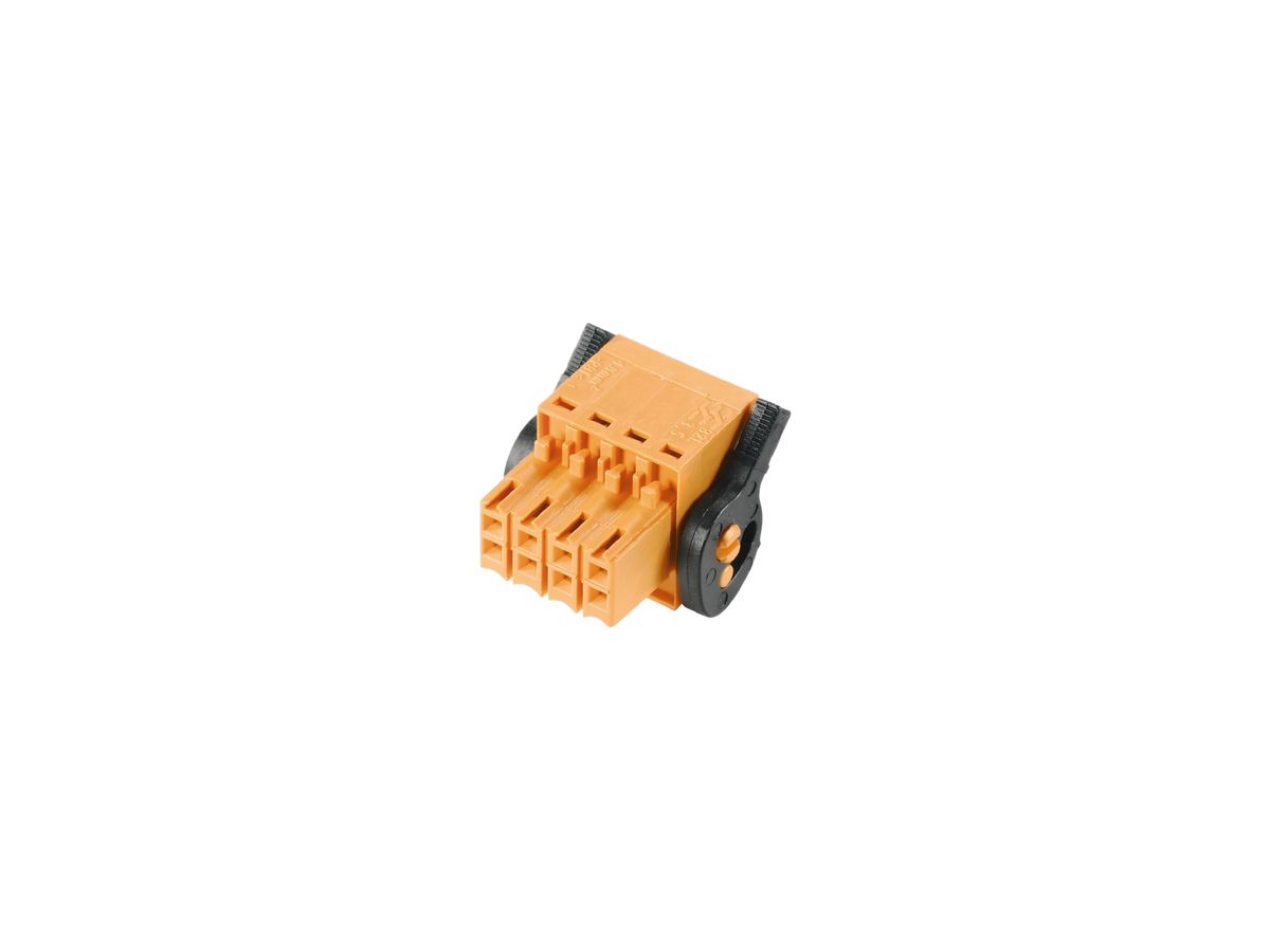 Buchsenstecker Weidmüller B2L Lösehebel 3.5mm 6L vergoldet orange