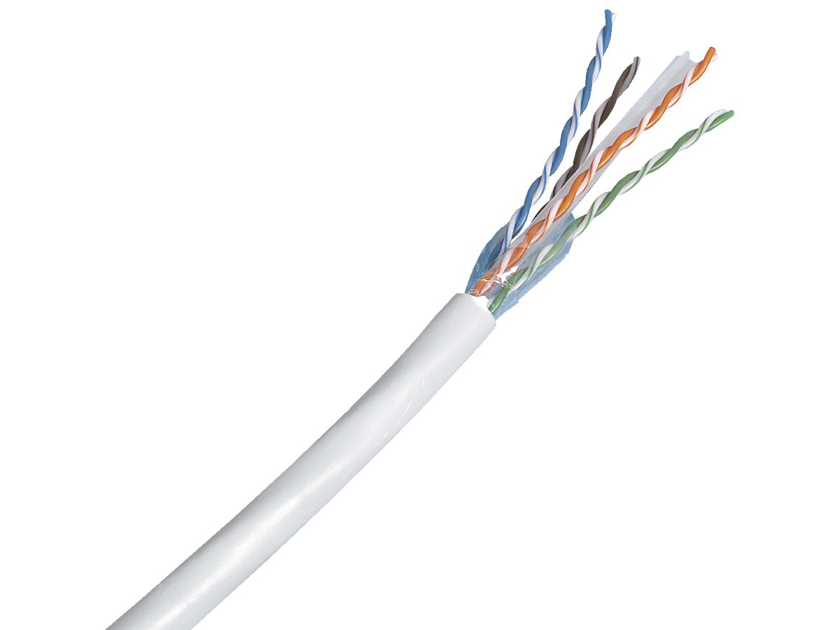 Installationskabel R&M E-U/UTP AWG26 4×2×0.78 weiss 305m