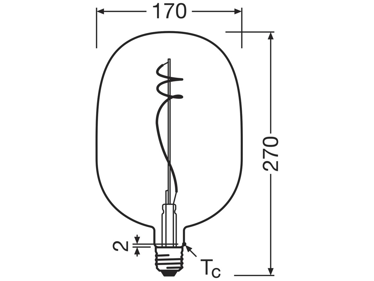 LED-Lampe LEDVANCE Vintage 1906 E27 4.5W 150lm 1800K Ø170×270mm Rauch
