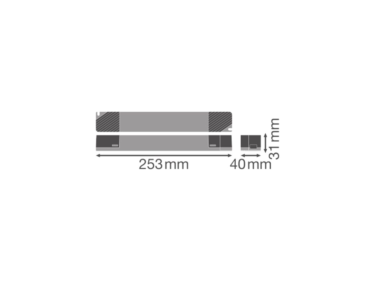 LED-Betriebsgerät LEDVANCE VALUE 120W 24V ON/OFF 253×40×31mm