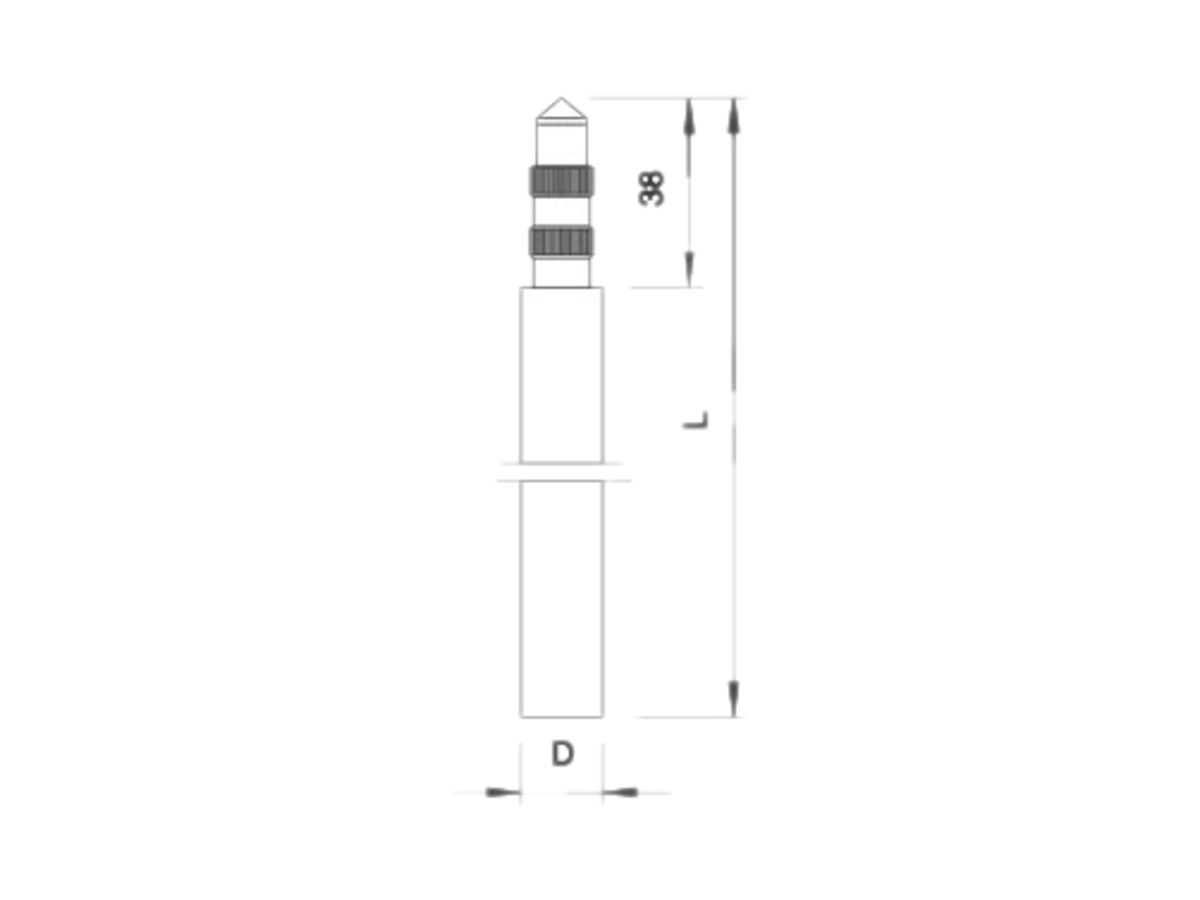 Staberder Bettermann 1m Ø20mm Stahl tauchfeuerverzinkt 130µm