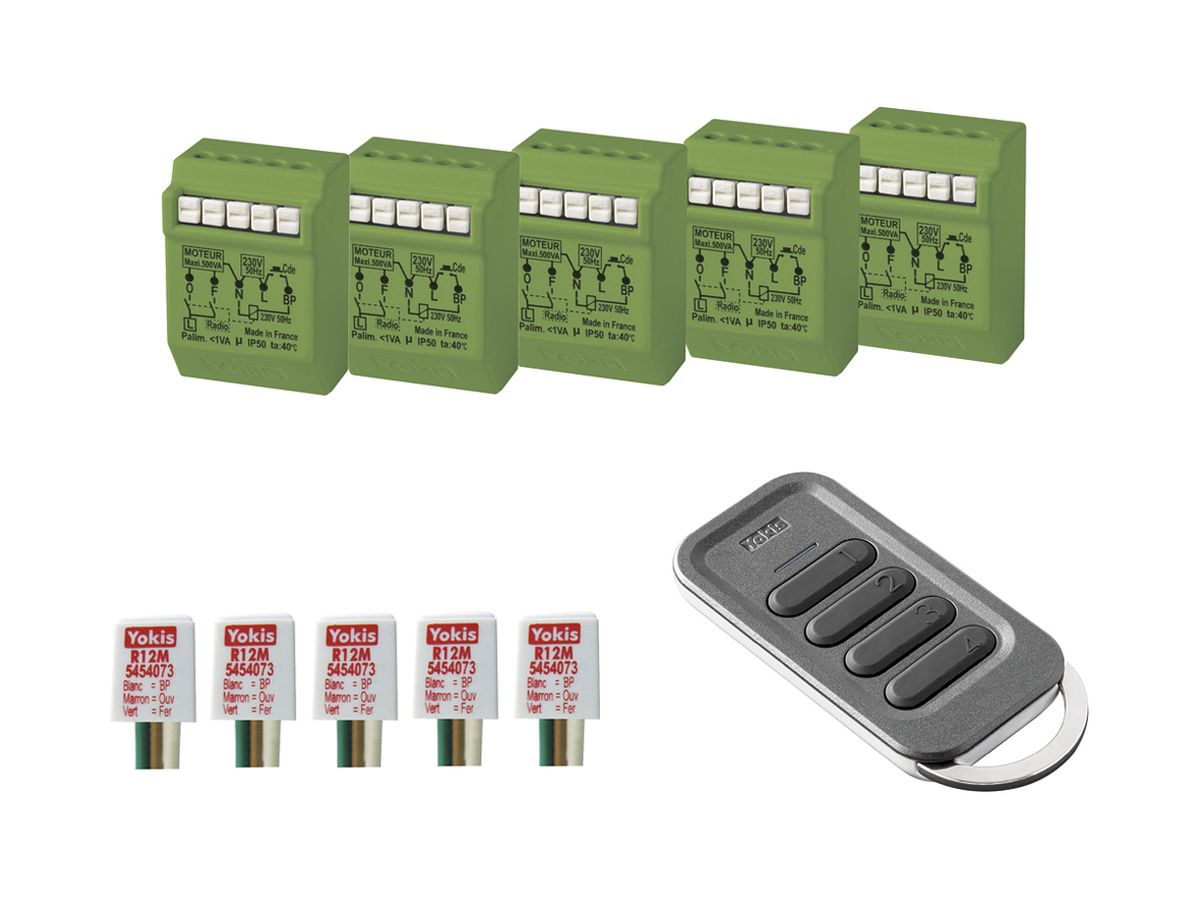 Rolladenaktor-Set YOKIS 5-SHUTTER RADIO POWER KIT