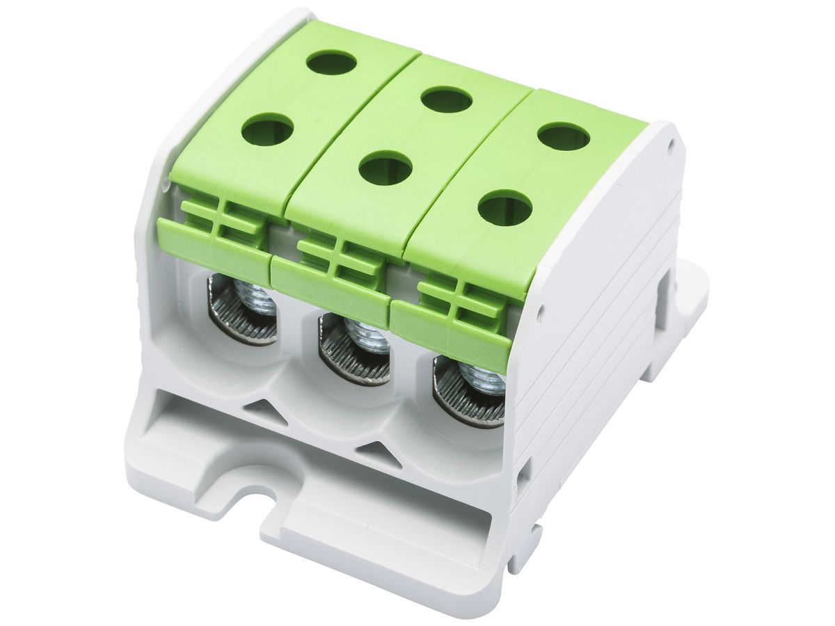 Verteilerblock Bals RKA 50 1P 150A 3×Eingang 3×Ausgang 4…50mm² grün