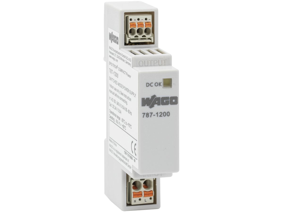 REG-Stromversorgung WAGO EPSITRON COMPACT, einphasig, 24VDC, 0.5A
