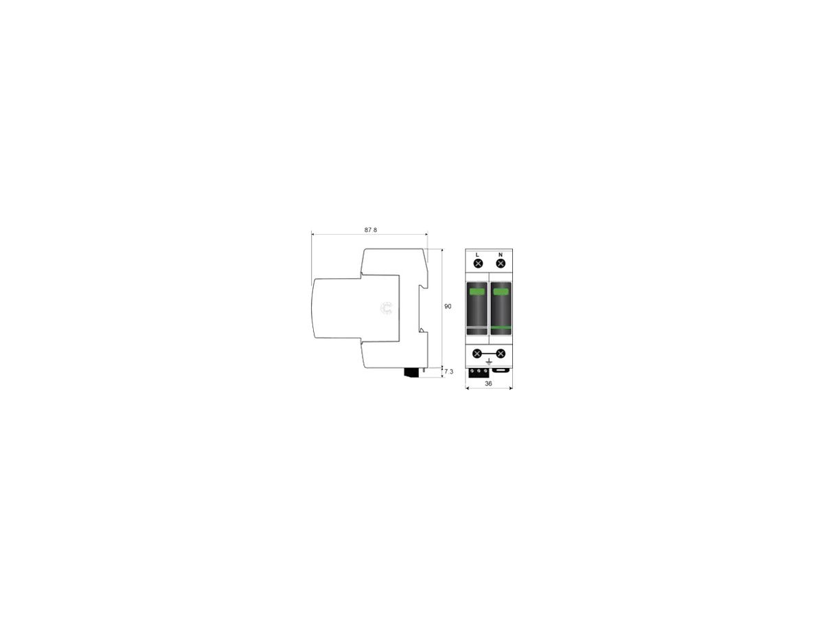 Blitzstromableiter  Citel DAC1-13VGS-11-275 Typ 1+2+3, 2-polig