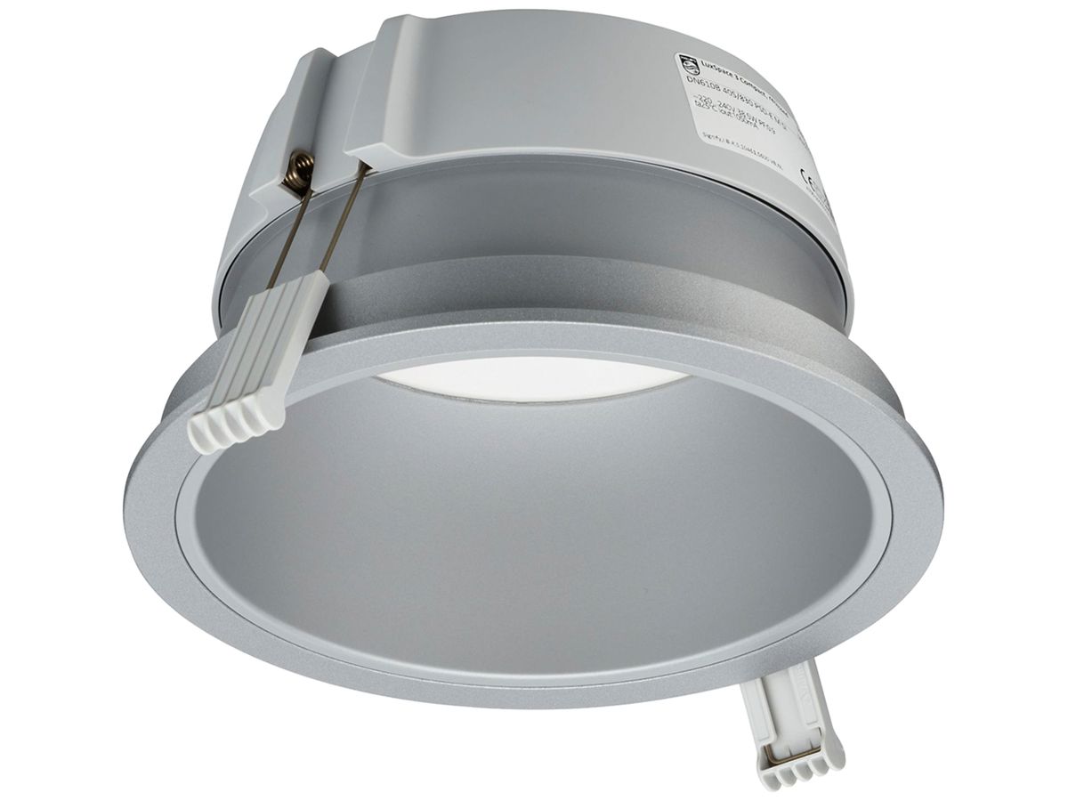 LED-Downlight Philips LuxSpace Compact M 18W 2100lm 840 WB Ø214mm Silber