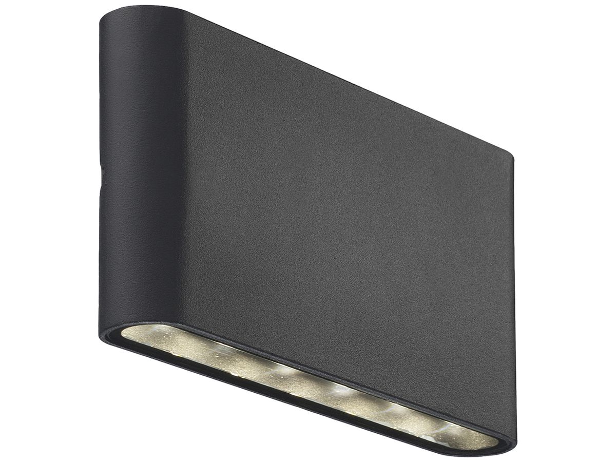 LED-Wandleuchte Nordlux Kinver 8.5W 350lm 3000K IP54 175×90mm schwarz