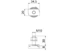 Hammerkopfschraube BET MS41HBF M10 35×20mm Stahl Zink-/Aluminiumlamellenbeschic.