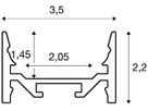 AP-Profil SLV GRAZIA 20, flach glatt 3m schwarz