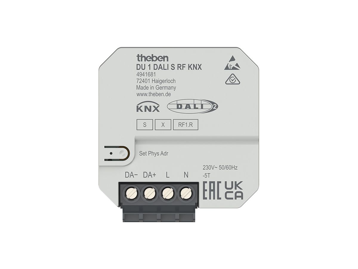 EB-Dimmaktor KNX Theben DU 1 S RF, Funk, DALI-2, 1 Kanal