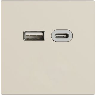 Steckdose USB 18W Typ A + Typ C Feller EDIZIOdue F 230V 3600mA crema