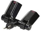 Mehrfachstecker MAX HAURI Clip-Clap 2×T13 schwarz mit Kinderschutz