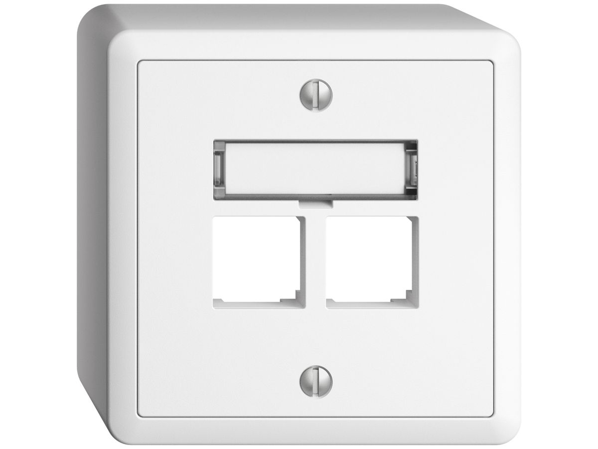AP-Montageset S-One EDIZIOdue FX für 2×RJ45 gerade, weiss